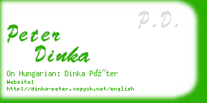 peter dinka business card